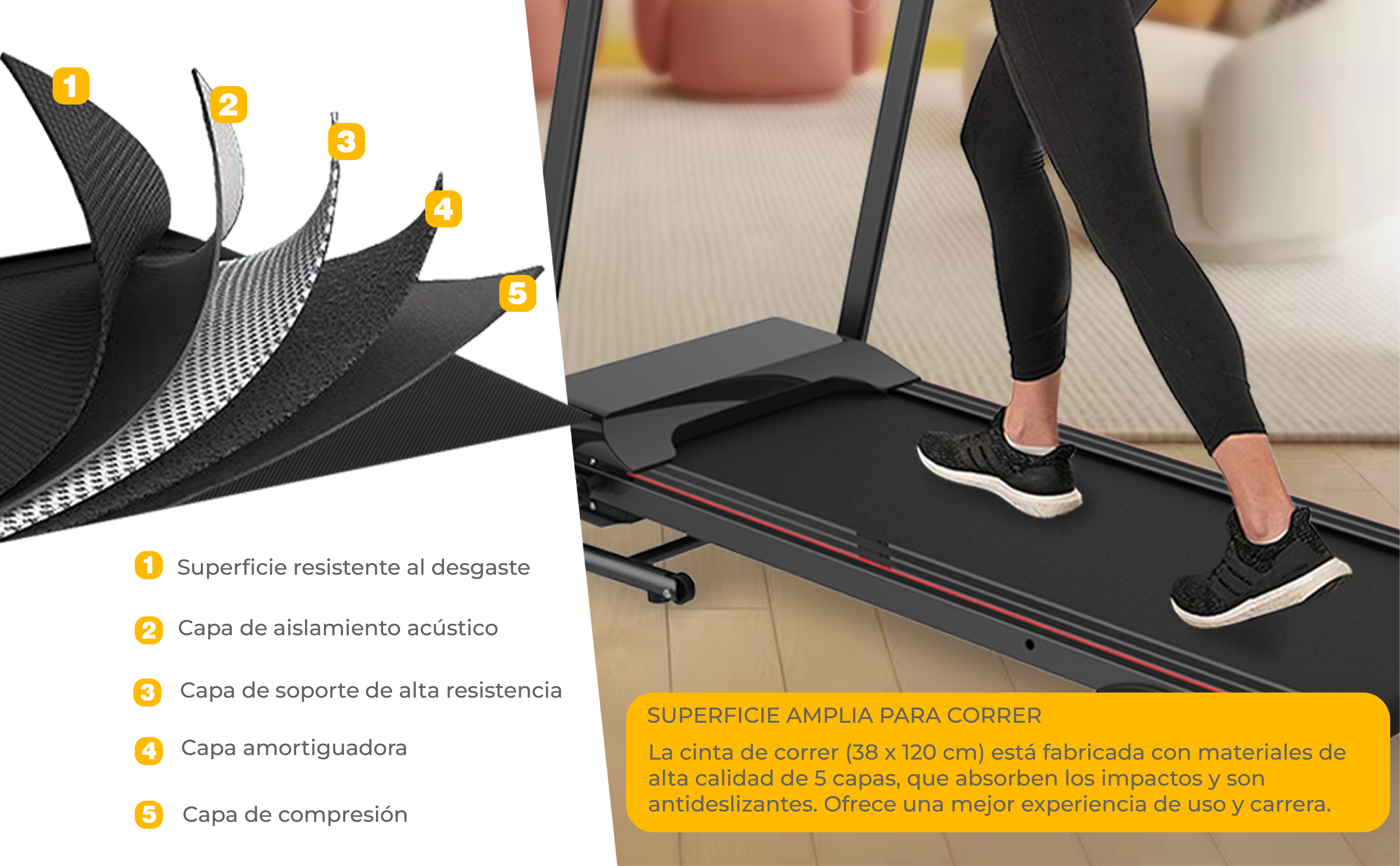 Foto 4 pulgar | Caminadora Eléctrica Tio Pro Max Plegable Profesional
