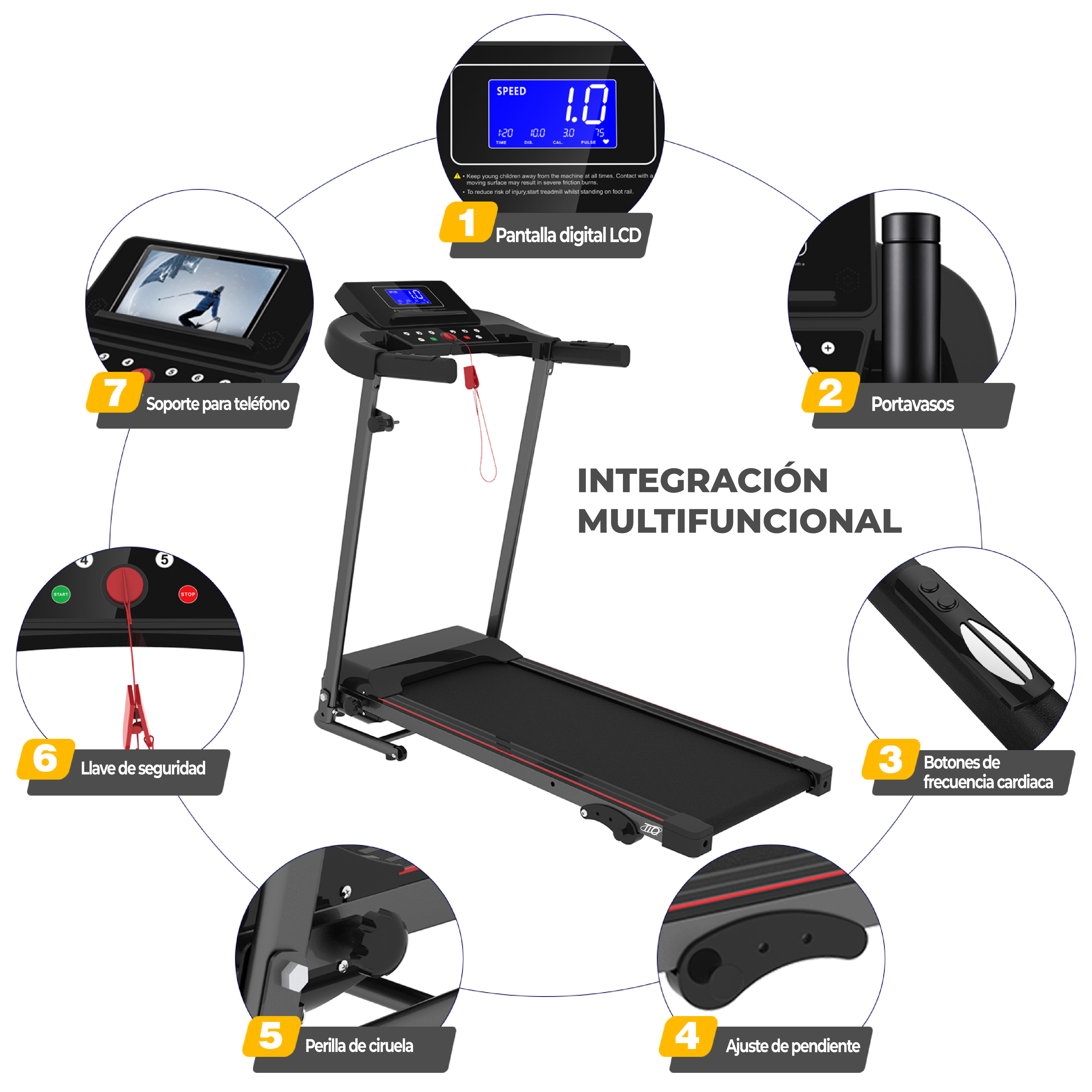 Foto 6 pulgar | Caminadora Eléctrica Tio Pro Max Plegable Profesional