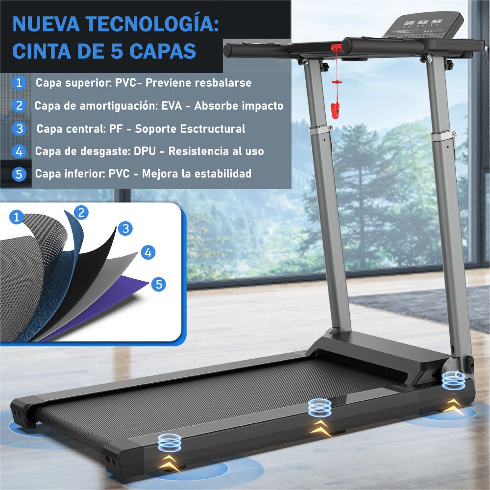 Foto 5 pulgar | Caminadora Eléctrica Tio Keep Going Plegable Profesional