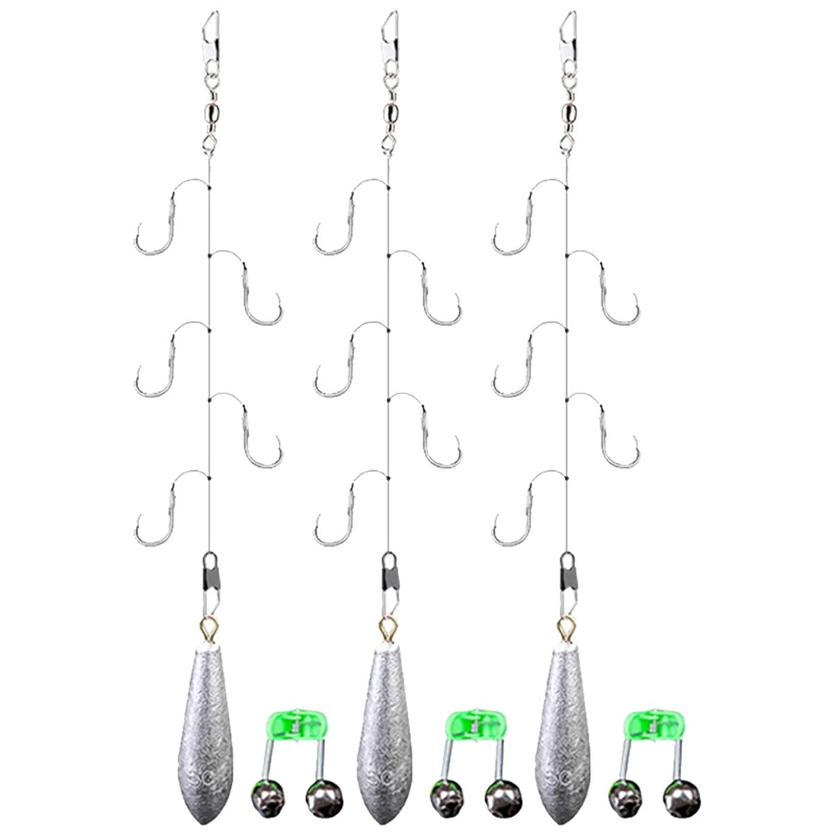 Gancho para Pesca de Agua Dulce Xtream Boom MXFHB-008 color Gris 3 Piezas