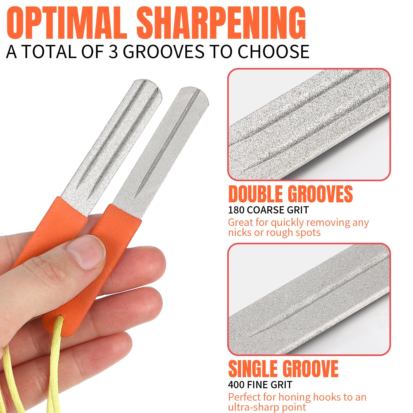 Foto 4 pulgar | Afilador de Anzuelos Skylety Hook File Fishing Diamond con Mango - Venta Internacional