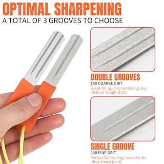 Foto 3 | Afilador de Anzuelos Skylety Hook File Fishing Diamond con Mango - Venta Internacional
