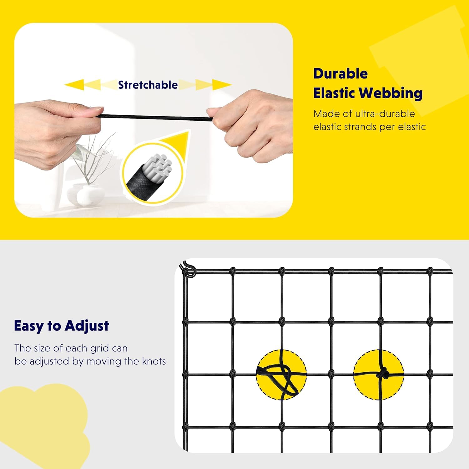 Foto 4 pulgar | Elástico Trellis Netting Simple Deluxe Para Carpa De Cultivo De 150 X 150 Cm - Venta Internacional.