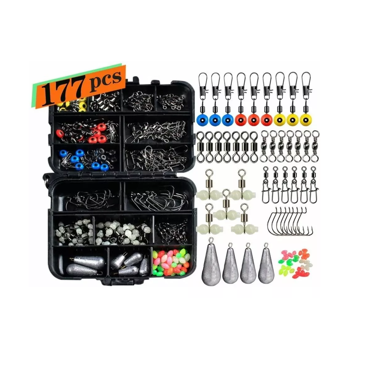 Foto 4 pulgar | Kit de Accesorios de Pesca y Caja Eo Safe Imports ESI-3784 Multicolor 177 Piezas