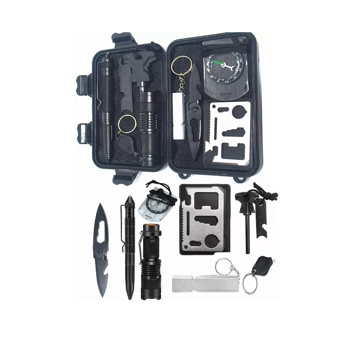 Kit Eo Safe Imports Esi-5384 de Supervivencia Campal Negro