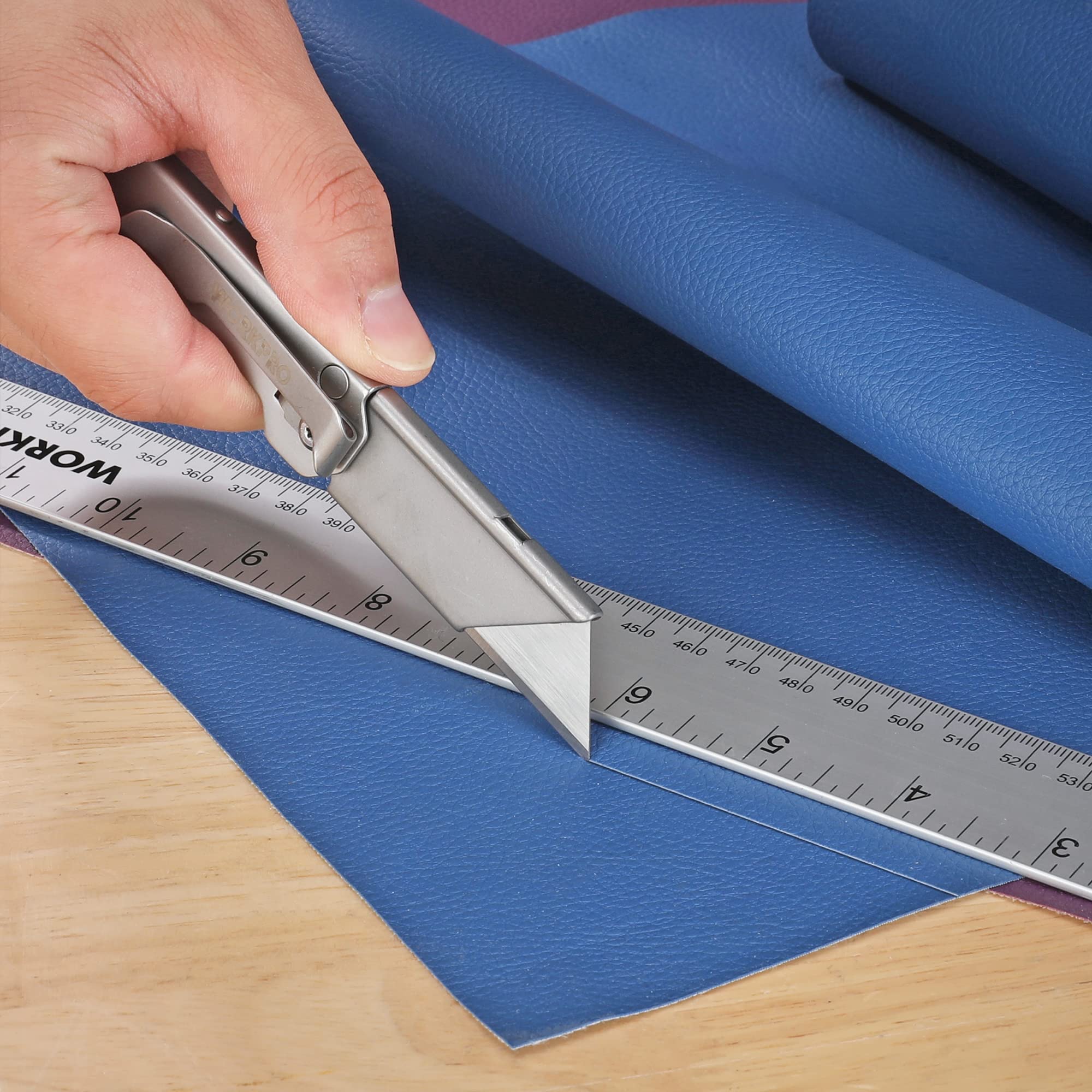 Foto 6 | Navaja Multiusos Plegable Workpro, Paquete De 3 Con Cuchillas De Cambio Rápido - Venta Internacional.