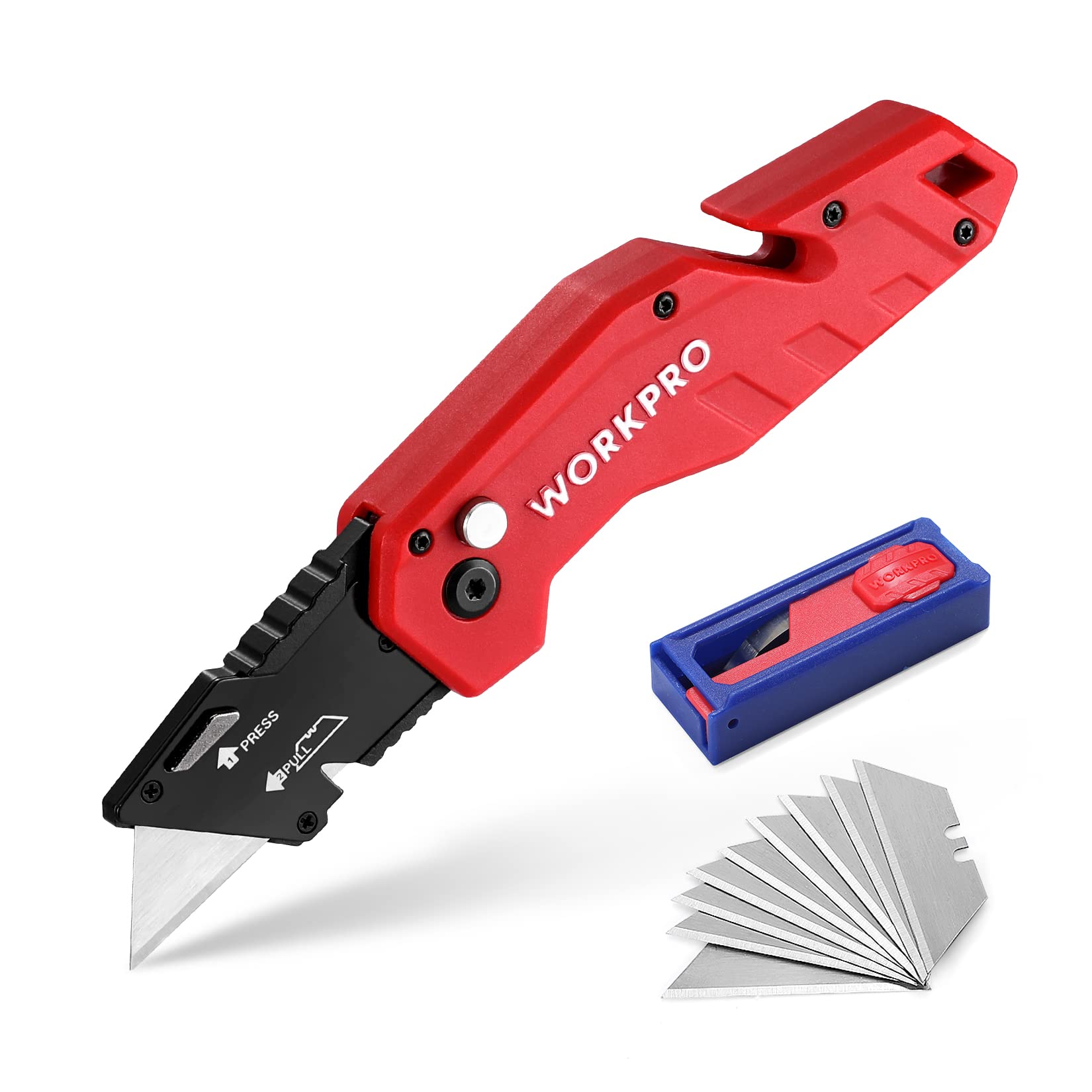 Foto 1 | Cuchillo Utilitario Plegable Workpro Quick Change Con 10 Cuchillas - Venta Internacional.