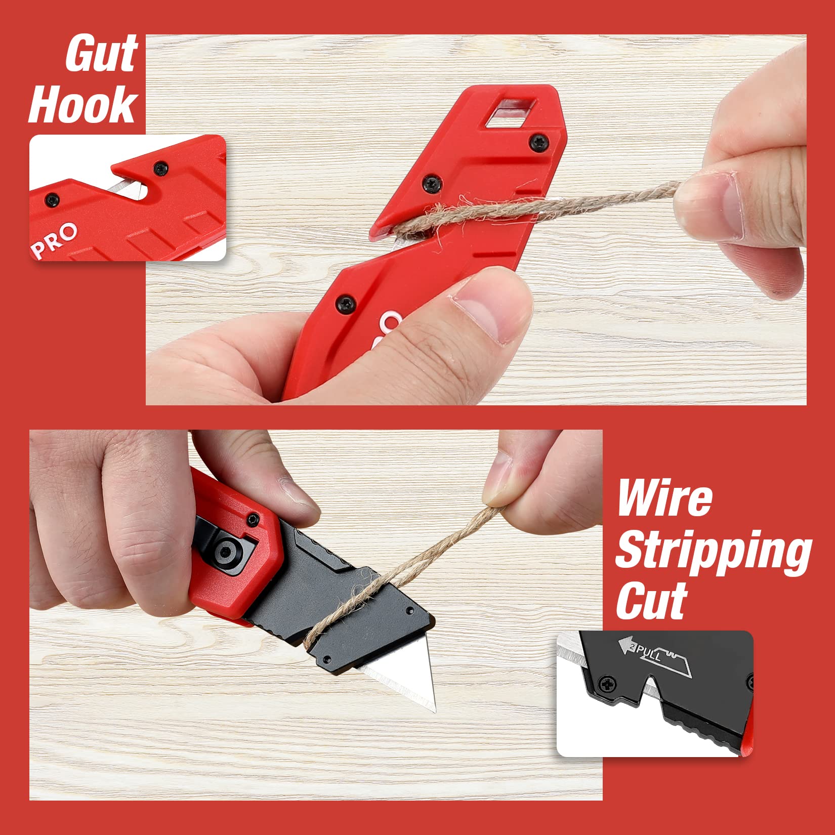 Foto 3 | Cuchillo Utilitario Plegable Workpro Quick Change Con 10 Cuchillas - Venta Internacional.