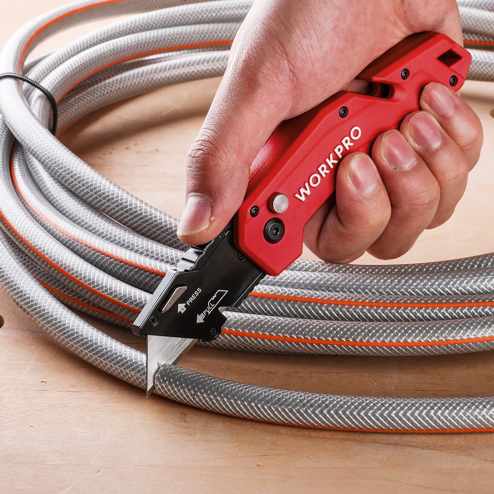 Foto 5 | Cuchillo Utilitario Plegable Workpro Quick Change Con 10 Cuchillas - Venta Internacional.