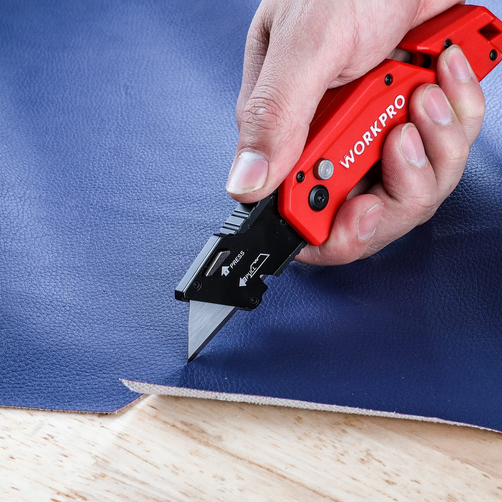 Foto 7 pulgar | Cuchillo Utilitario Plegable Workpro Quick Change Con 10 Cuchillas - Venta Internacional.