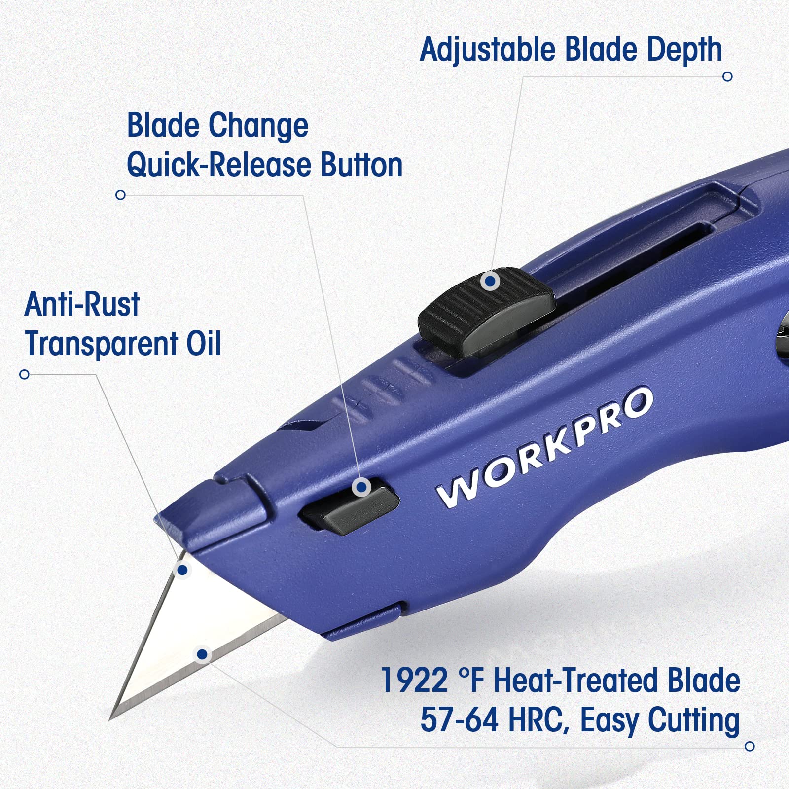 Foto 3 pulgar | Navaja Multiusos Workpro Premium Retráctil Con 10 Hojas - Venta Internacional.