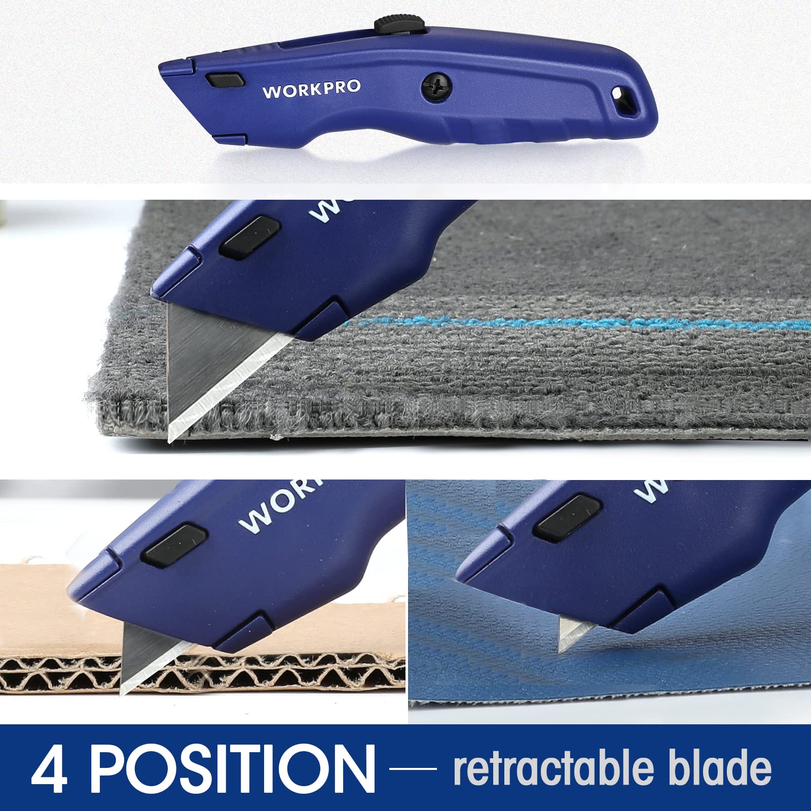 Foto 6 pulgar | Navaja Multiusos Workpro Premium Retráctil Con 10 Hojas - Venta Internacional.