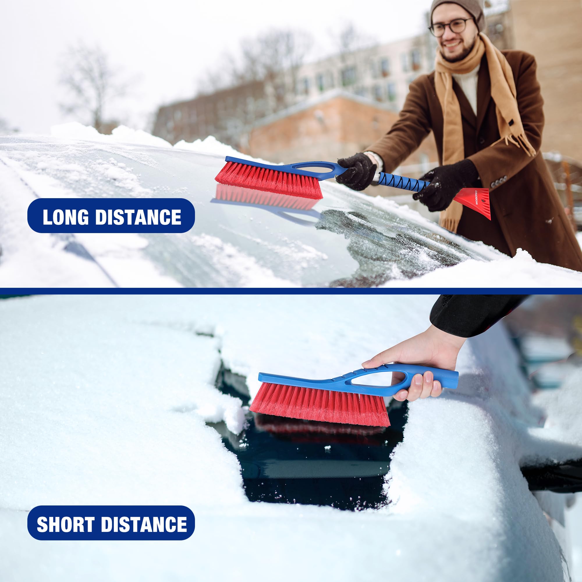 Foto 5 pulgar | Kit De Remoción De Nieve Workpro De 3 Piezas Con Pala, Raspador Y Cepillo - Venta Internacional.