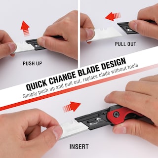 Foto 6 | Cuchillo Plegable/navaja Multiusos Workpro 2 En 1 Con 10 Hojas, Color Rojo - Venta Internacional.