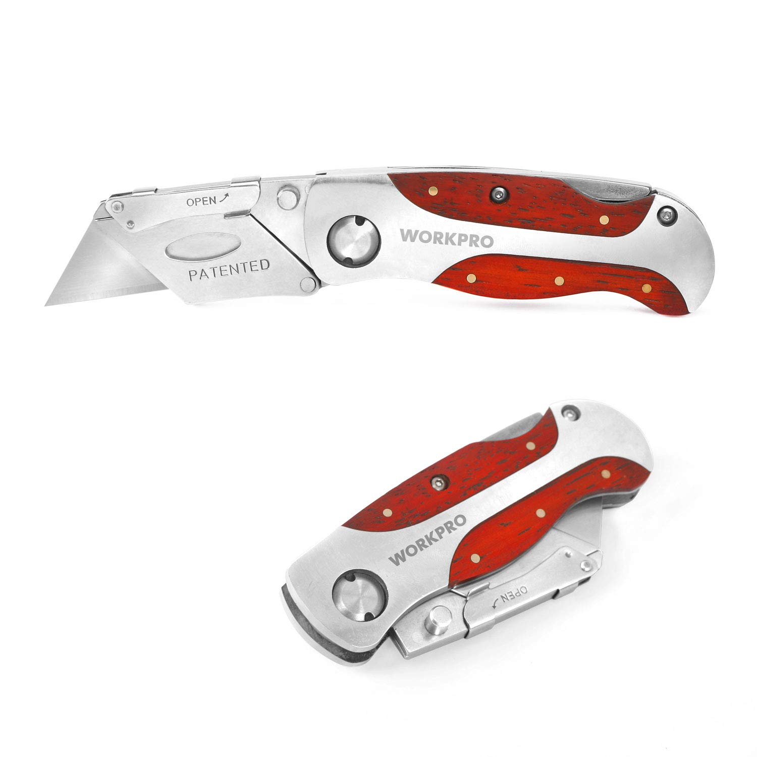 Navaja Multiusos Workpro Quick-change Con Mango De Madera De Estilo Retro - Venta Internacional.