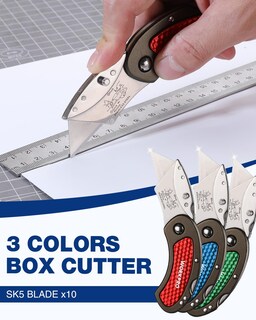 Foto 6 | Juego De Cuchillos Utilitarios Plegables Workpro Quick Change Blade, Paquete De 3 - Venta Internacional.