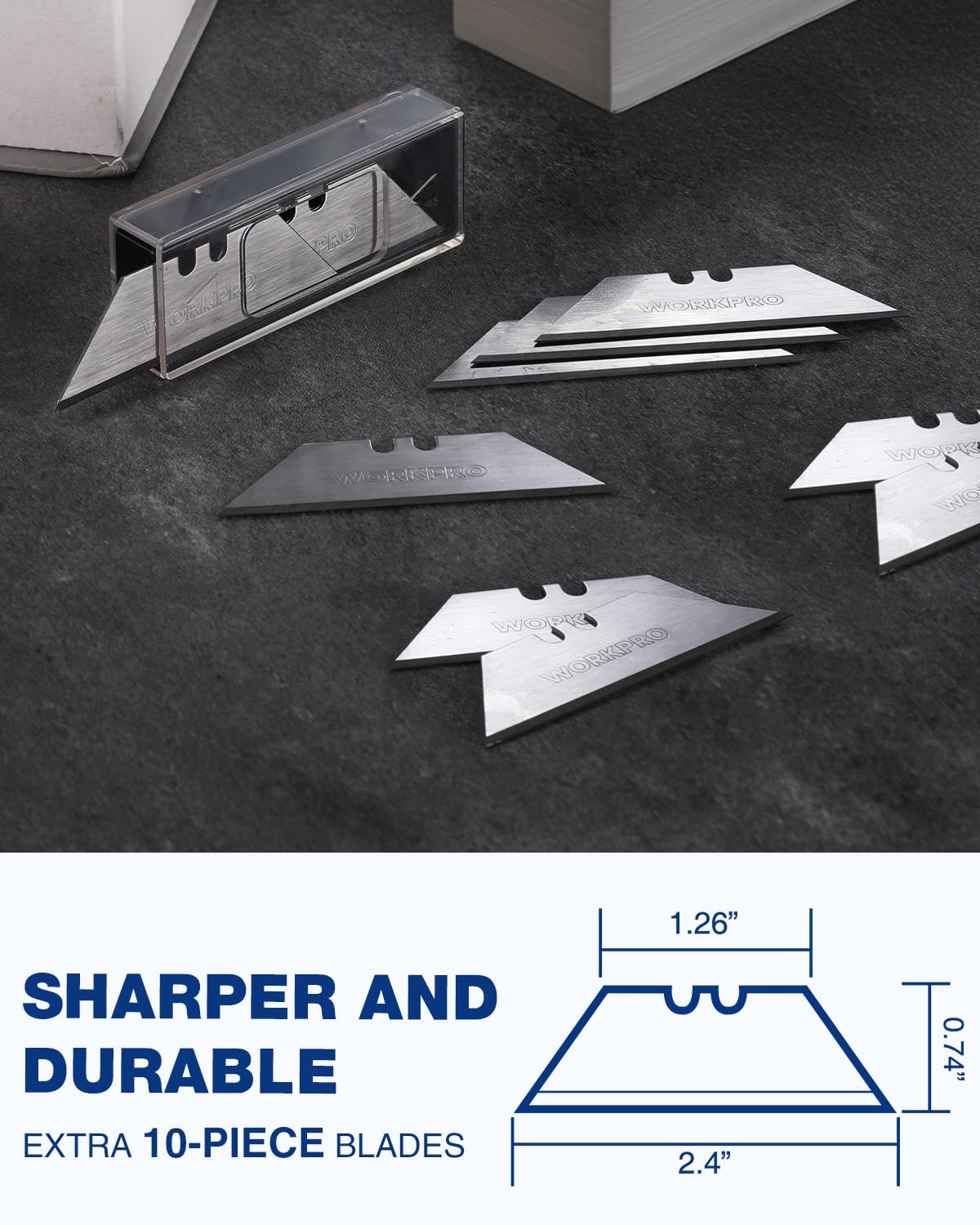 Foto 7 | Juego De Cuchillos Utilitarios Plegables Workpro Quick Change Blade, Paquete De 3 - Venta Internacional.