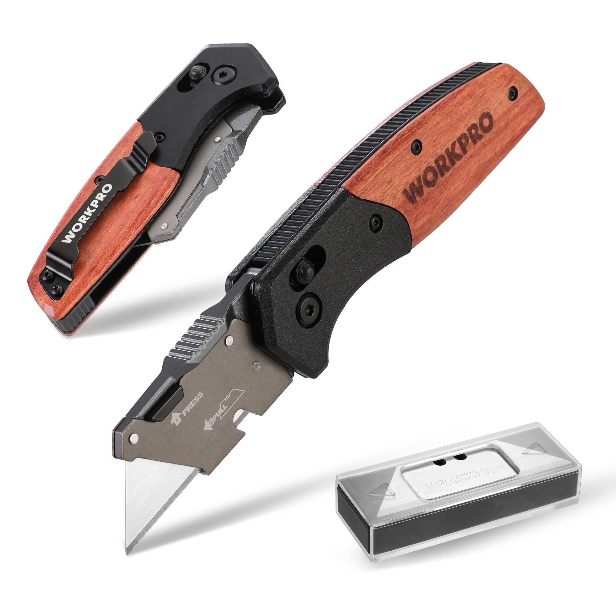 Foto 1 | Navaja Multiusos Plegable Workpro Razor Blade Con Cierre De Eje - Venta Internacional.