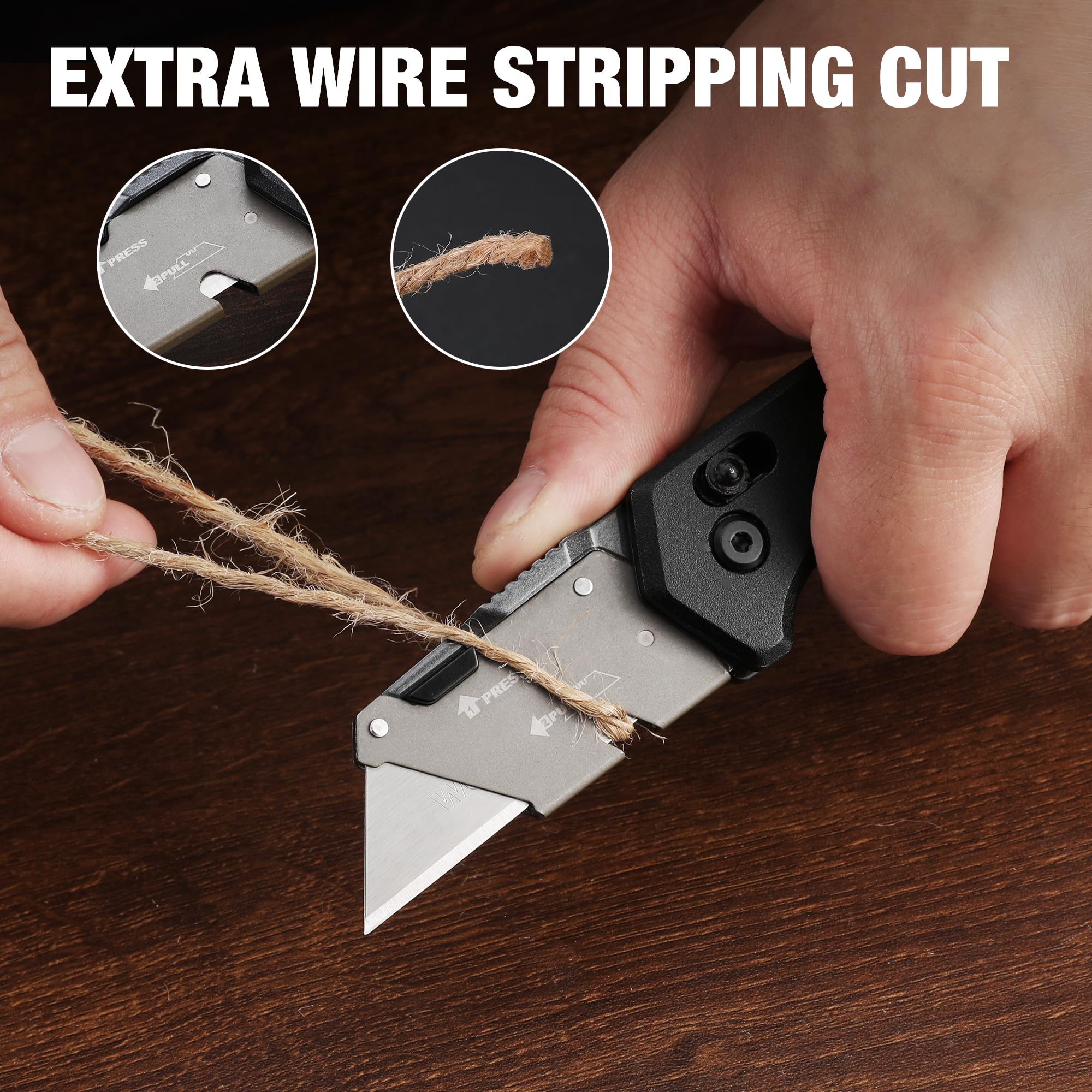 Foto 4 | Navaja Multiusos Plegable Workpro Razor Blade Con Cierre De Eje - Venta Internacional.