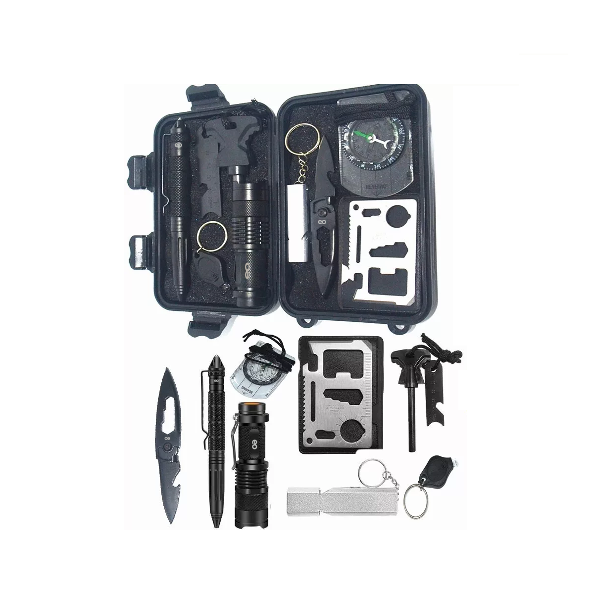 Foto 2 pulgar | Kit Supervivencia Campal Eo Safe Imports Eo-5384-1 Negro