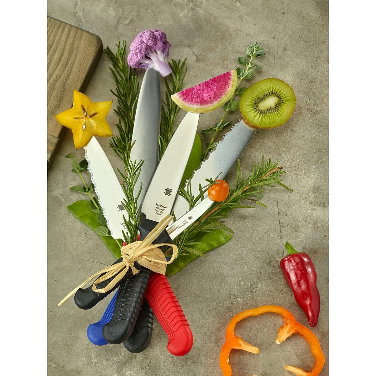 Foto 8 pulgar | Cuchillo Utilitario De Cocina Spyderco, Hoja Ligera De 4,5 Cm - Venta Internacional.