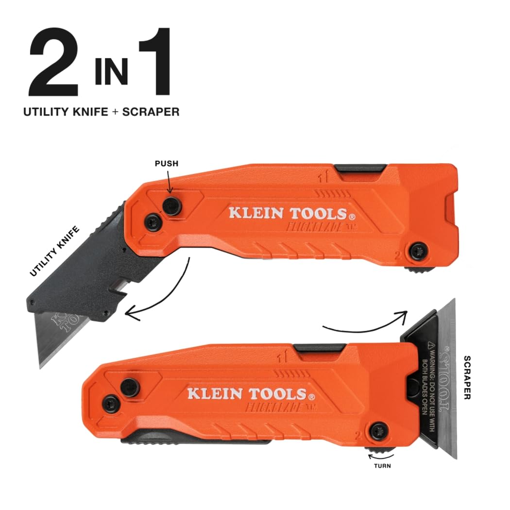 Foto 3 pulgar | Cuchillo Utilitario Plegable Y Raspador Klein Tools 44306 - Venta Internacional.