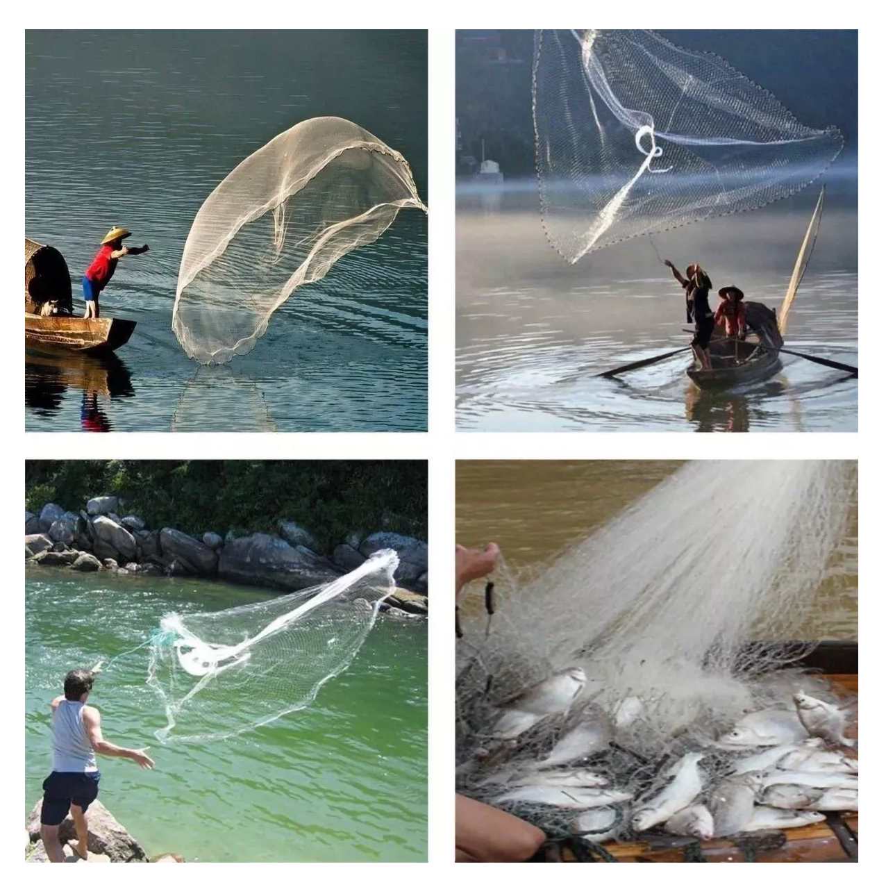 Foto 5 pulgar | Red De Pesca De Agua Salada, Abre 3,00 M, Atarraya Camaroner Blanco