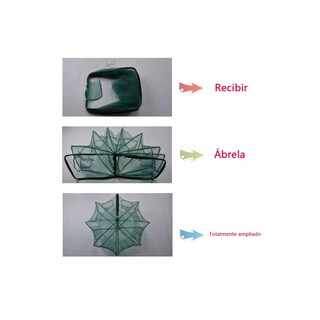 Foto 2 | Trampa Plegable 10 Agujeros Red Pesca Cangrejos Peces Jaibas Eo Safe Imports Esi-12025-1 Verde
