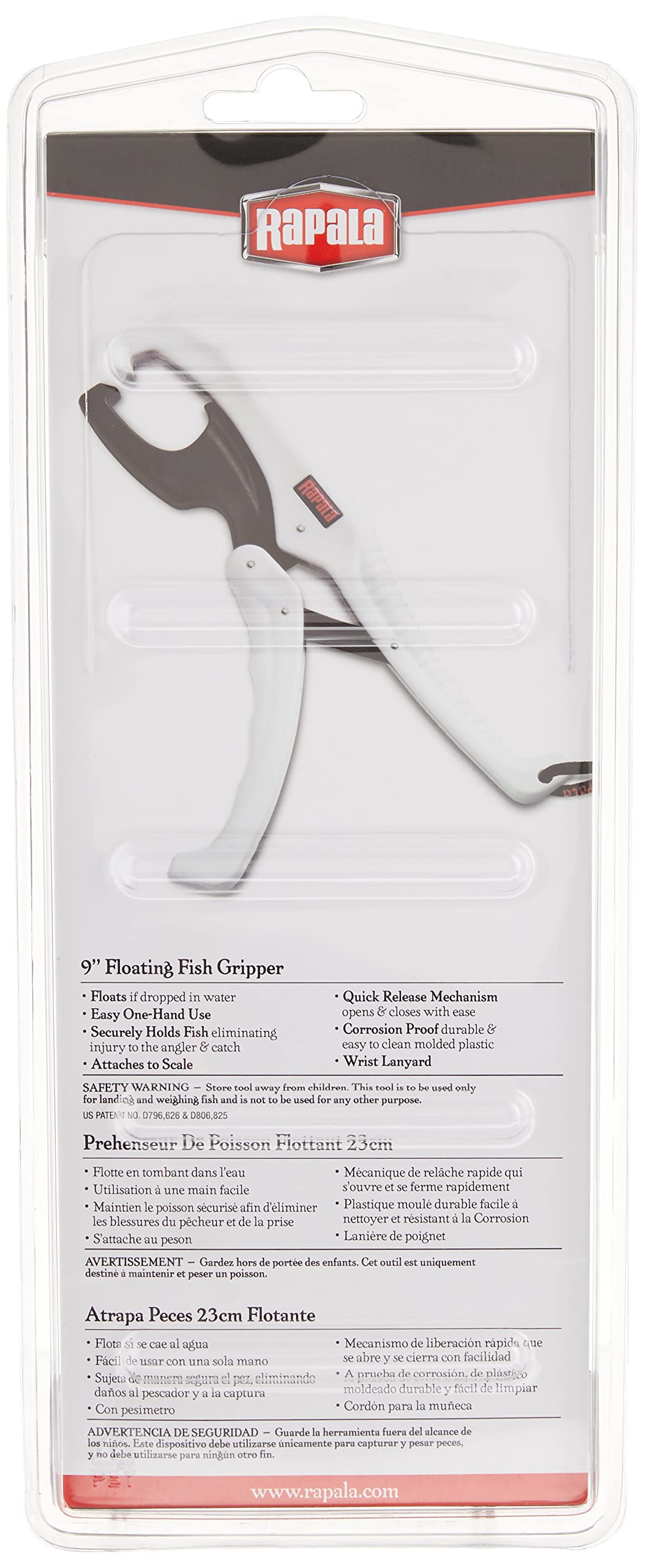 Foto 3 pulgar | Fish Gripper Rapala Floating 9 Cm Blanco/negro - Venta Internacional.