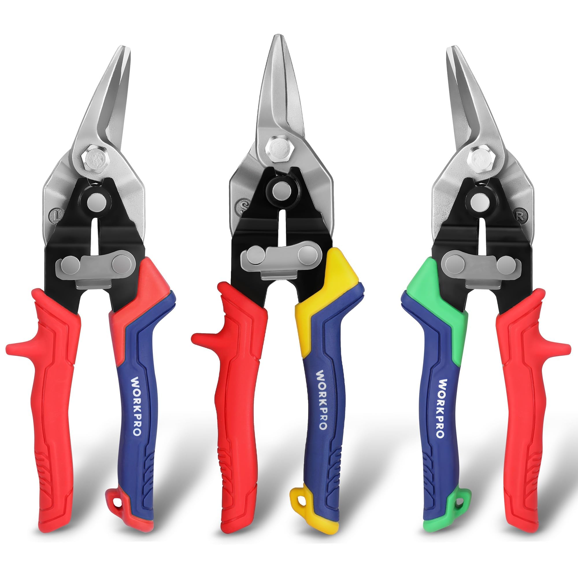 Foto 2 pulgar | Juego De Tijeras De Hojalata Para Aviones Workpro, 3 Piezas, 20 Cm - Venta Internacional.