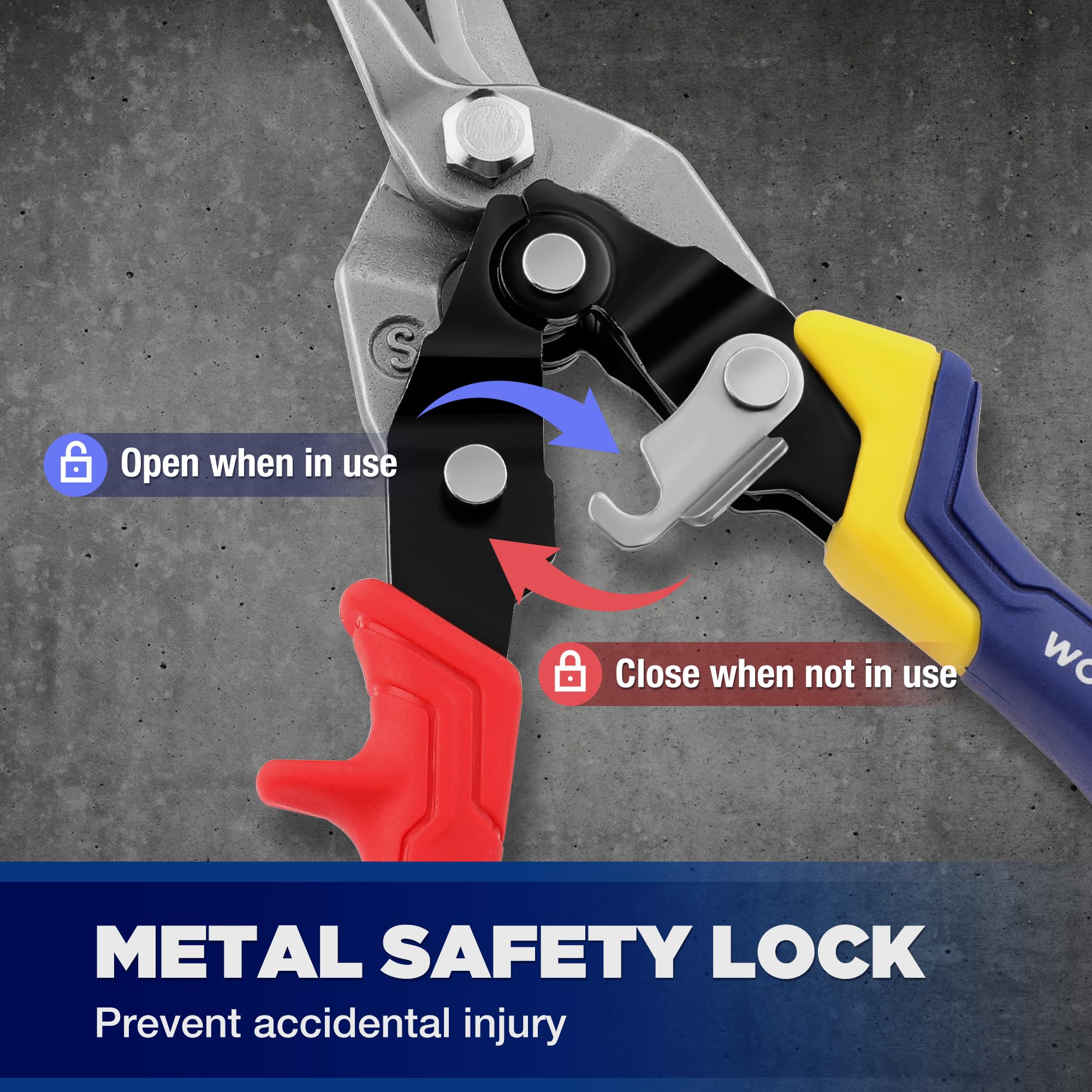 Foto 6 pulgar | Aviation Snips Workpro, 20 Cm, Corte Recto, Metal Pesado - Venta Internacional.