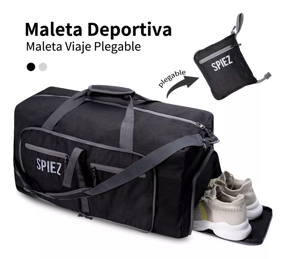 Foto 5 pulgar | Maleta Deportivo Belug de Viaje Plegable Portátil Retráctil 65 Litros color Negro