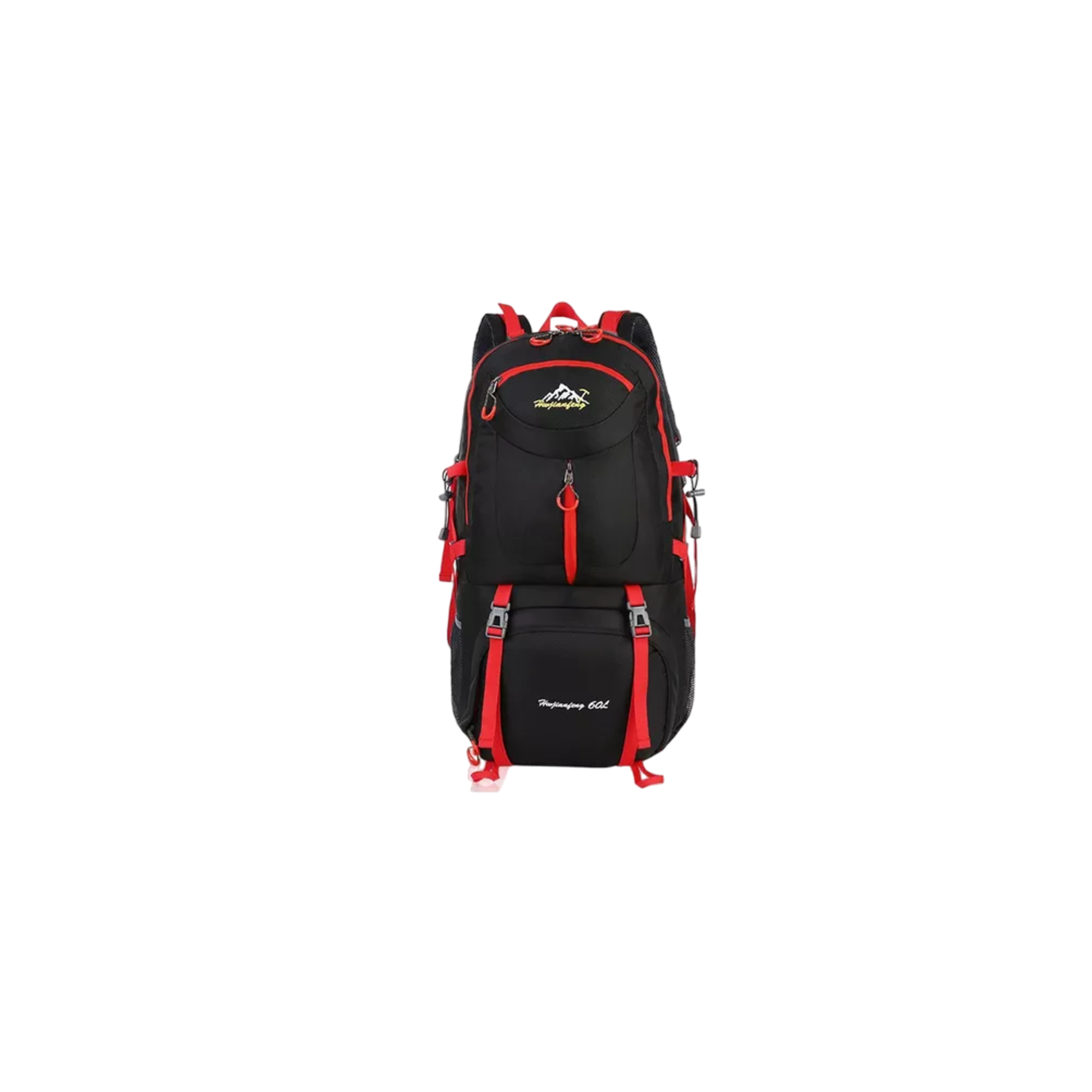 Mochila Pokachila de Ciclismo Color Negro con Rojo 60 l