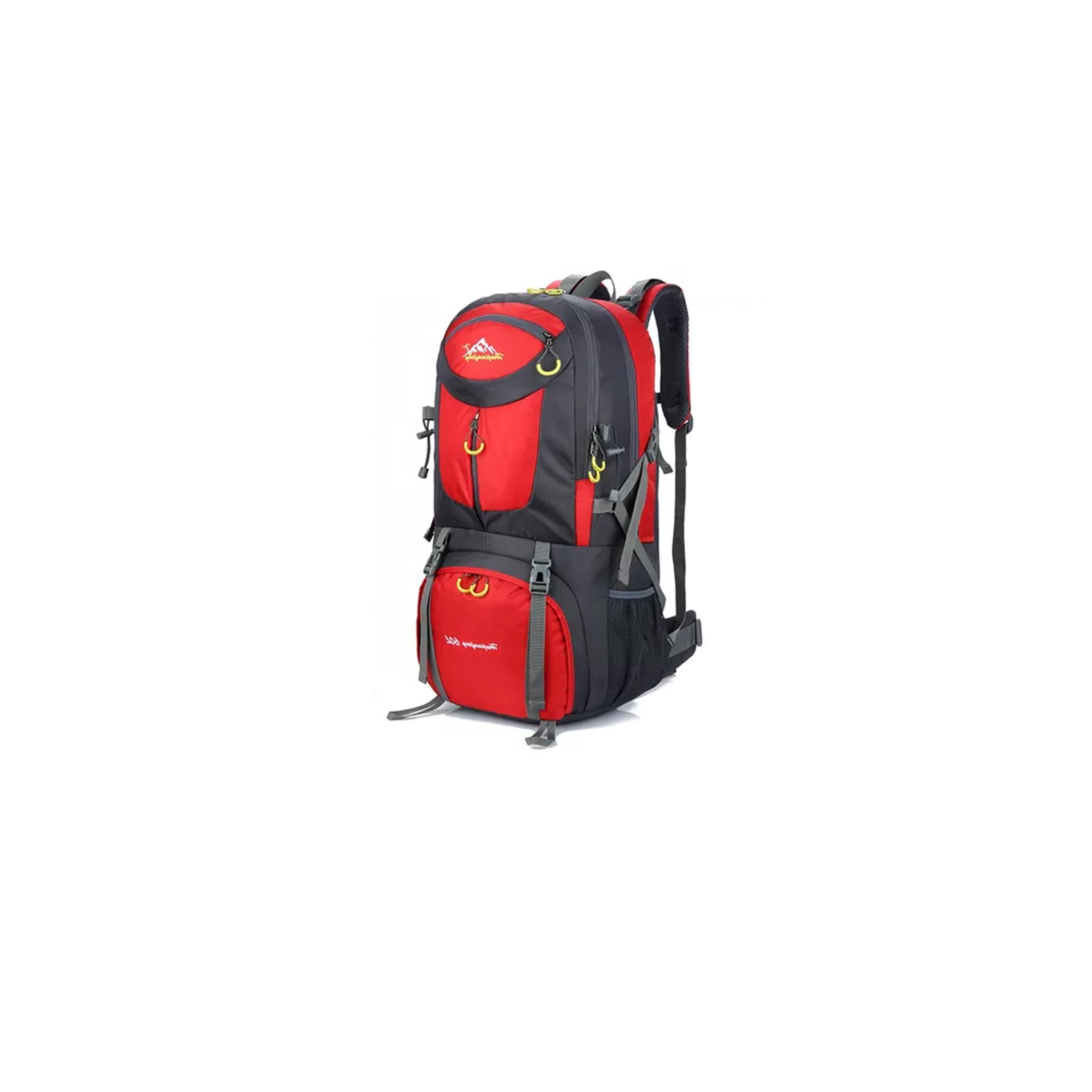 Foto 4 pulgar | Mochila de Ciclismo Impermeable 60L Gris con Rojo y Correas Cómodas