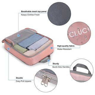 Foto 4 | Juego De 7 Cubos De Embalaje De Compresión Cluci Travel Essentials - Venta Internacional.