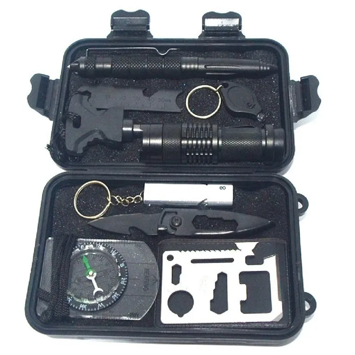 Foto 2 pulgar | Language Kit De Supervivencia Campal /navaja Silbato Eo Safe Imports Esi-387-1 Negro