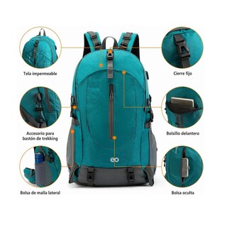 Foto 3 | Mochila Impermeable Para Senderismo Eo Safe Imports Esi-222 Color Verde