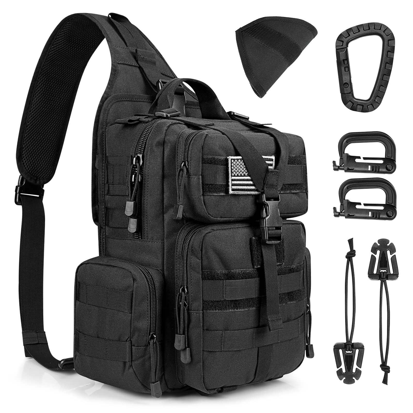 Mochila Táctica G4free Edc Con Funda De 20 Litros, Color Negro - Venta Internacional.