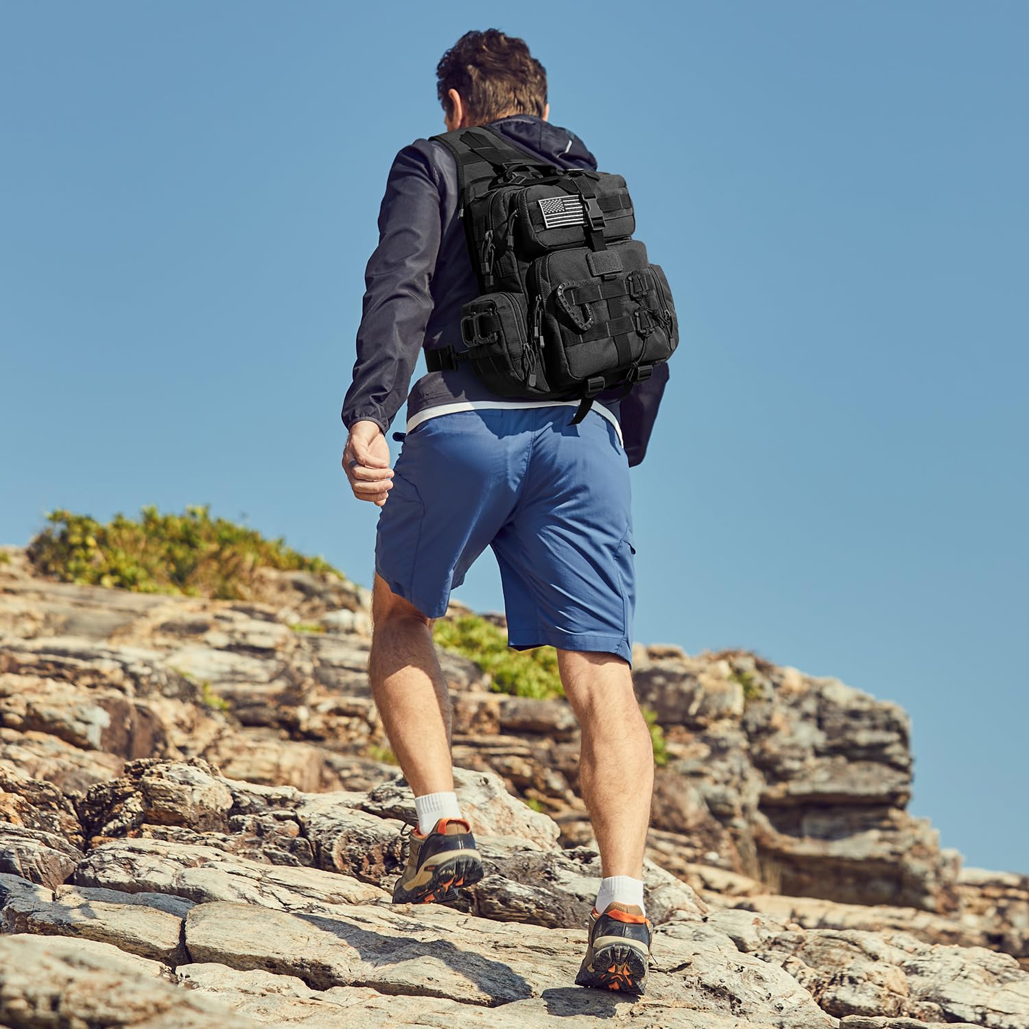 Foto 7 | Mochila Táctica G4free Edc Con Funda De 20 Litros, Color Negro - Venta Internacional.