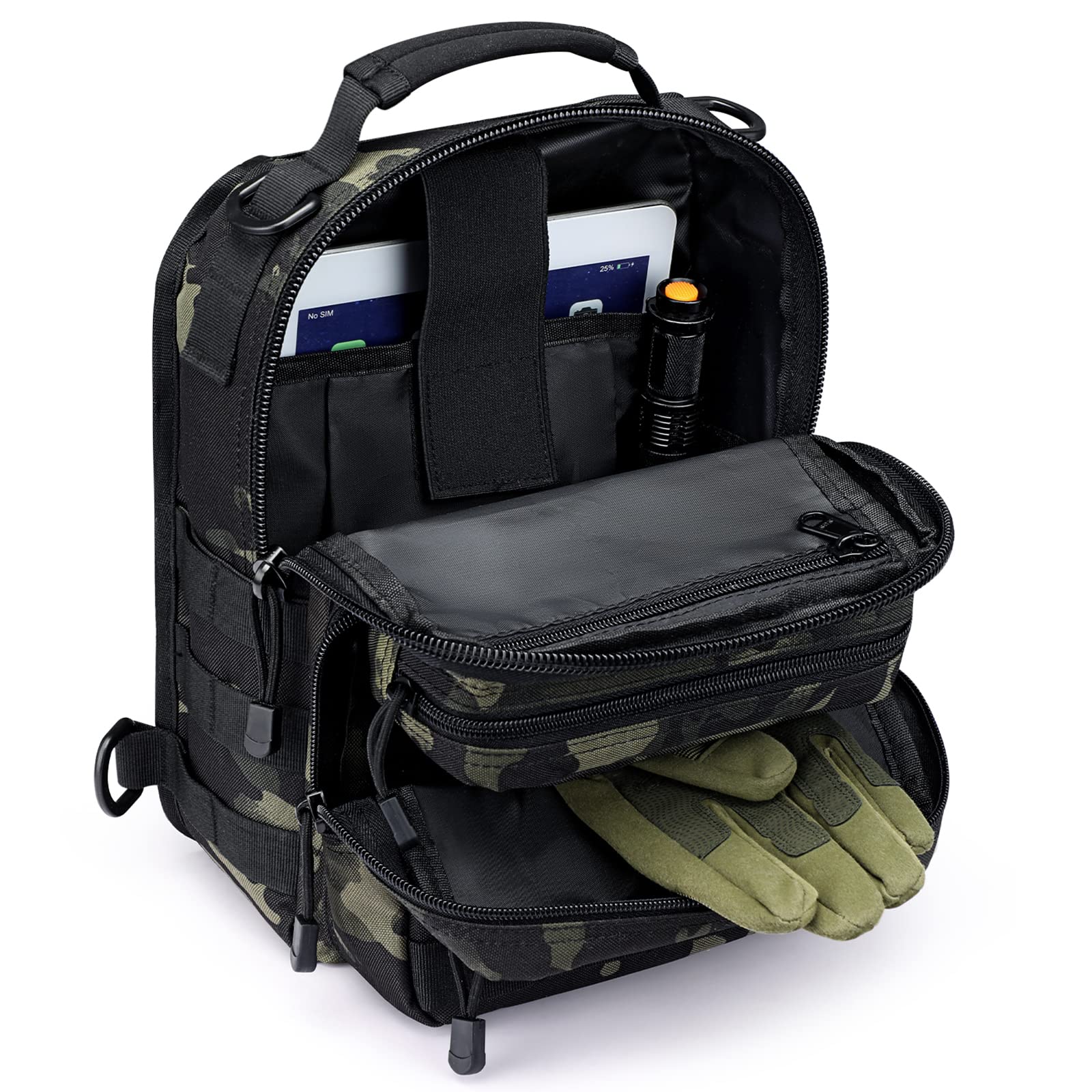 Foto 5 pulgar | Mochila Bandolera G4free Tactical Military Rover 12 L Negra - Venta Internacional.