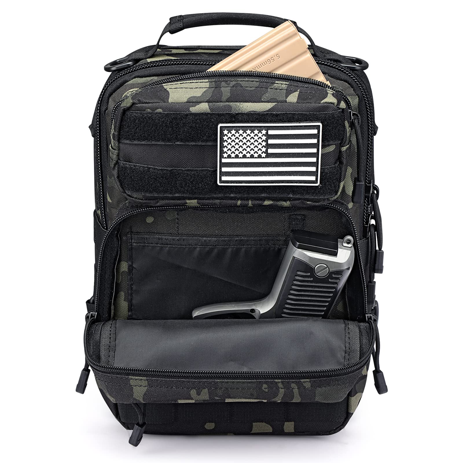 Foto 6 pulgar | Mochila Bandolera G4free Tactical Military Rover 12 L Negra - Venta Internacional.