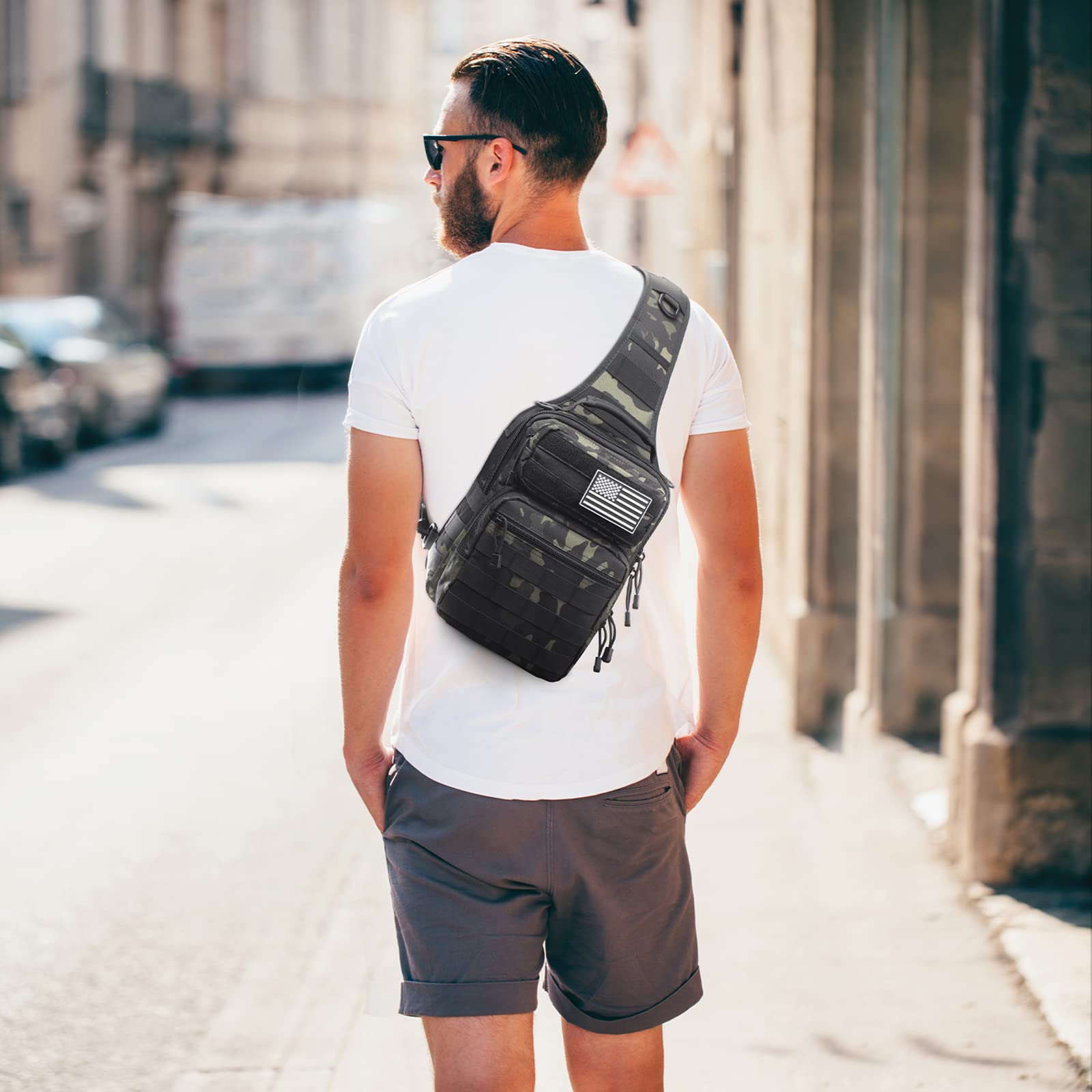Foto 7 pulgar | Mochila Bandolera G4free Tactical Military Rover 12 L Negra - Venta Internacional.