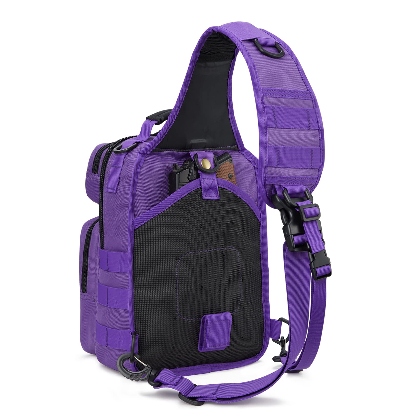 Foto 4 pulgar | Mochila Táctica Con Bandolera G4free Military Rover, Color Morado - Venta Internacional.