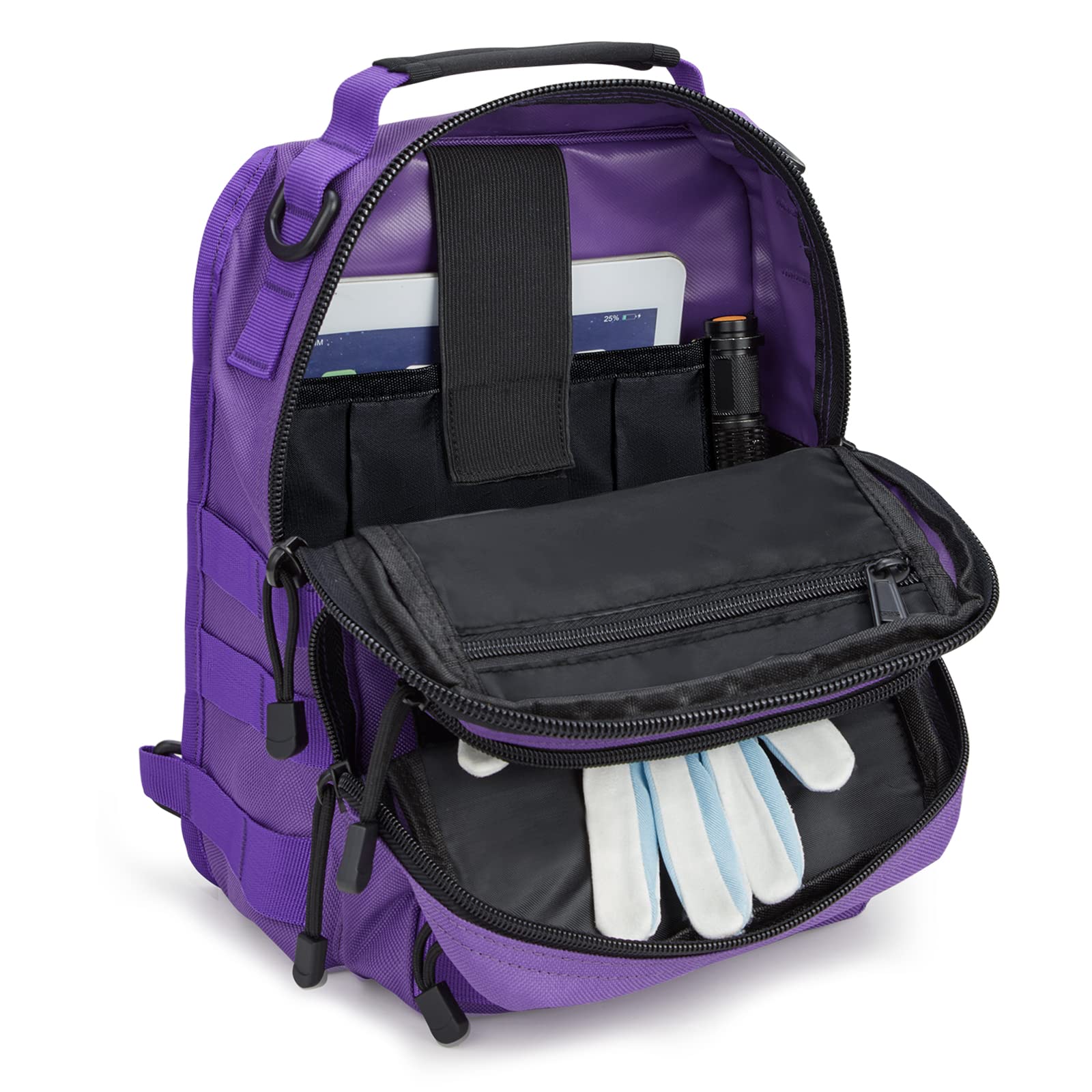 Foto 5 pulgar | Mochila Táctica Con Bandolera G4free Military Rover, Color Morado - Venta Internacional.