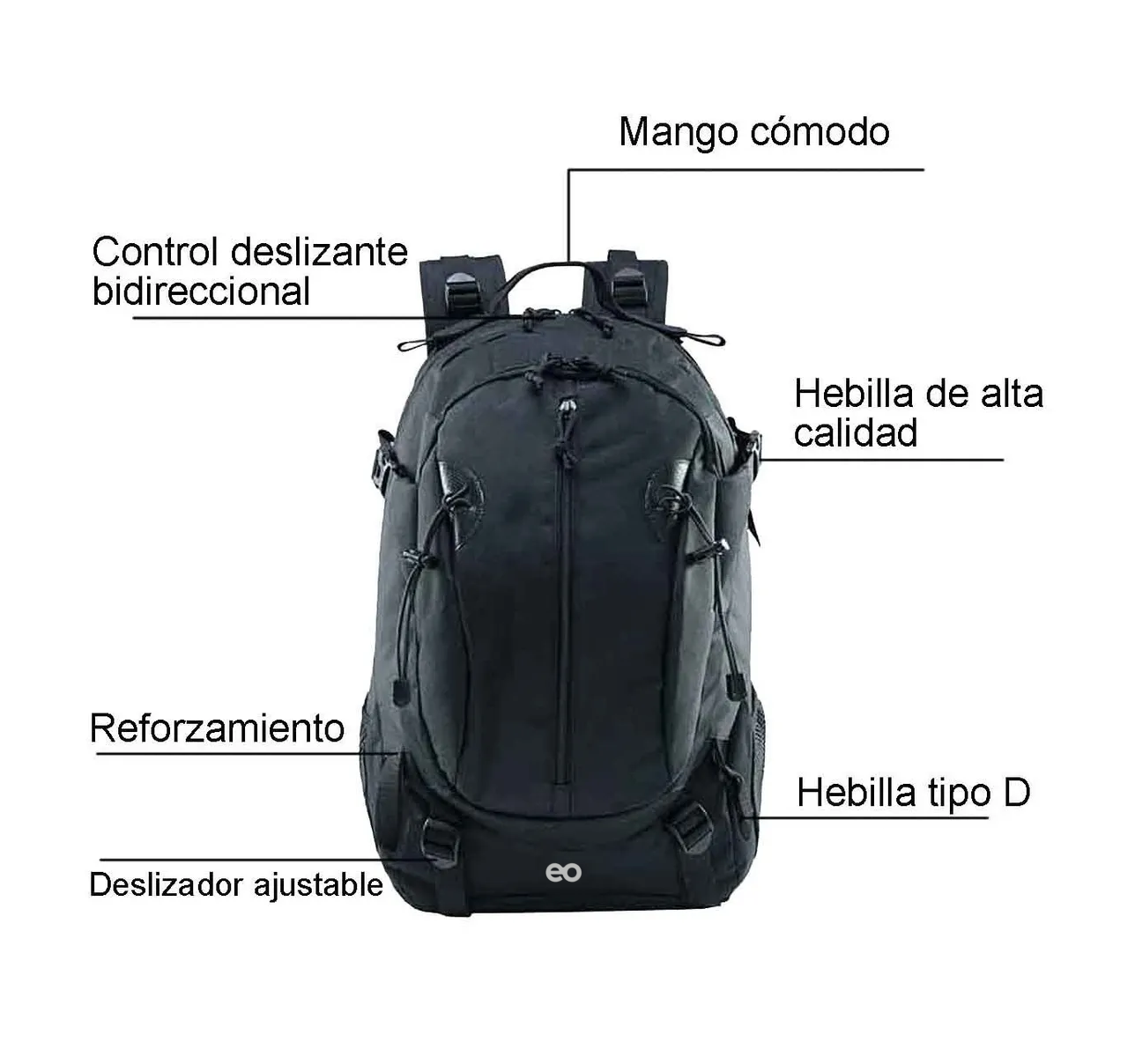 Foto 2 | Mochila De Camping Eo Safe Imports Esi-1440-1 Negro