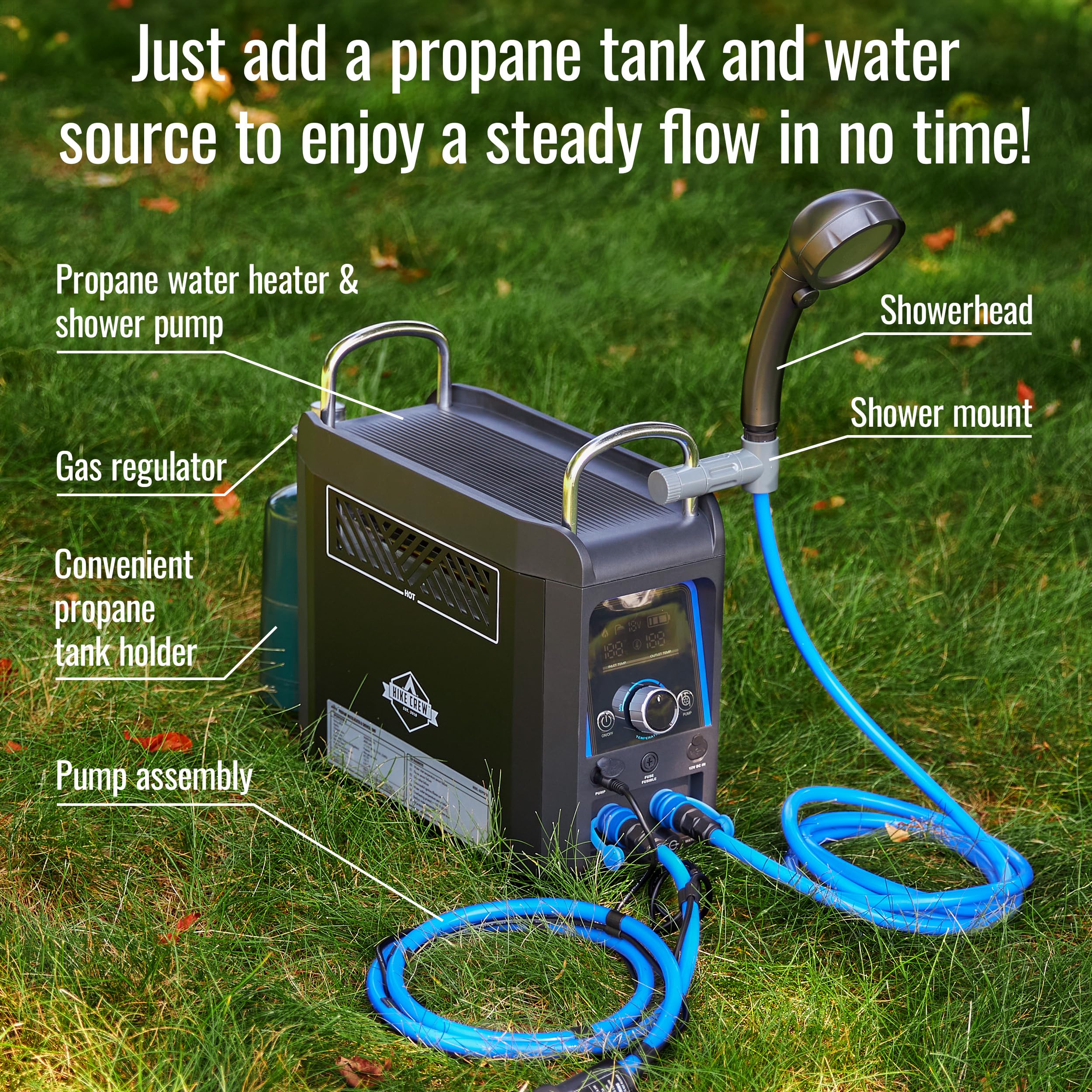 Foto 3 | Calentador De Agua De Propano Y Bomba De Ducha Hike Crew | - Venta Internacional.