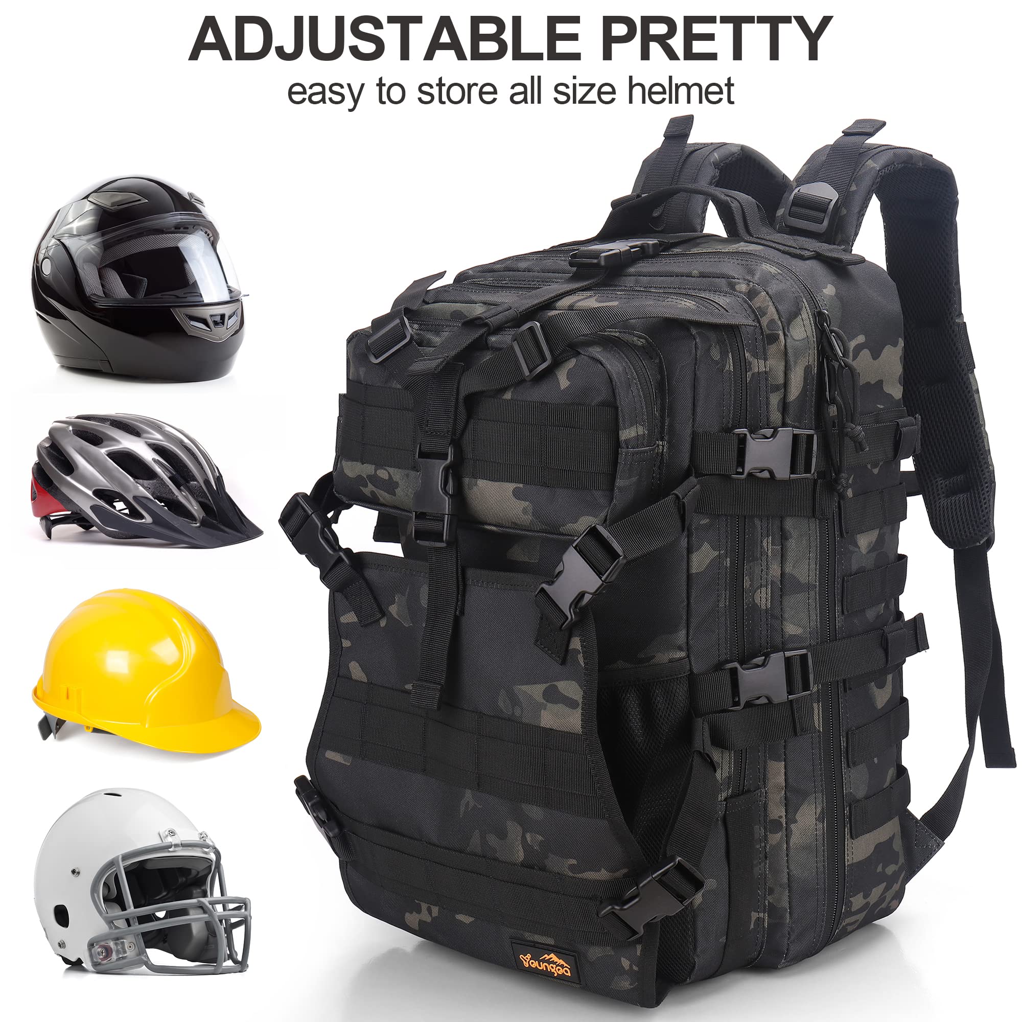 Foto 4 pulgar | Mochila Para Casco De Moto Youngoa Green Camo Para Hombre - Venta Internacional.