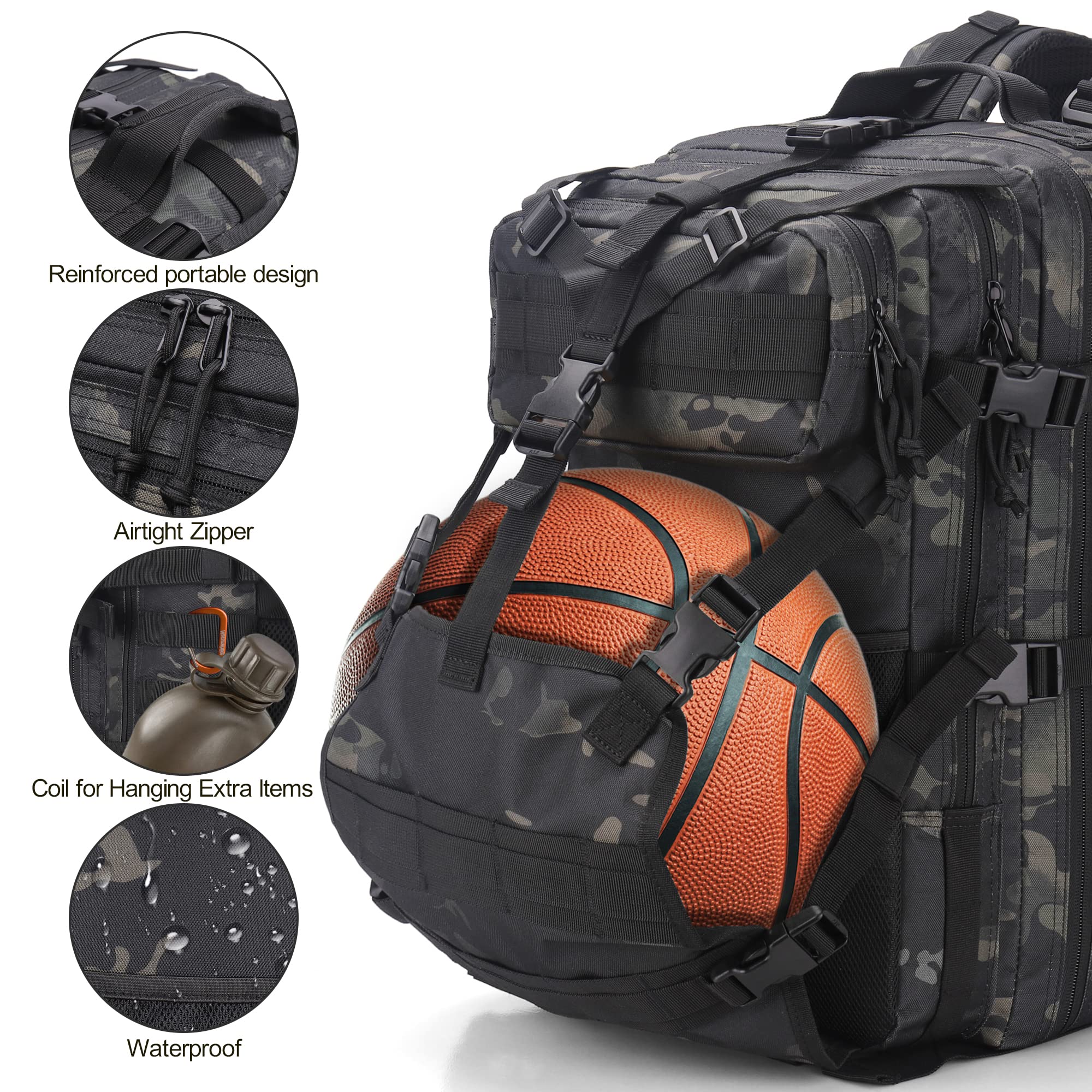 Foto 6 pulgar | Mochila Para Casco De Moto Youngoa Green Camo Para Hombre - Venta Internacional.