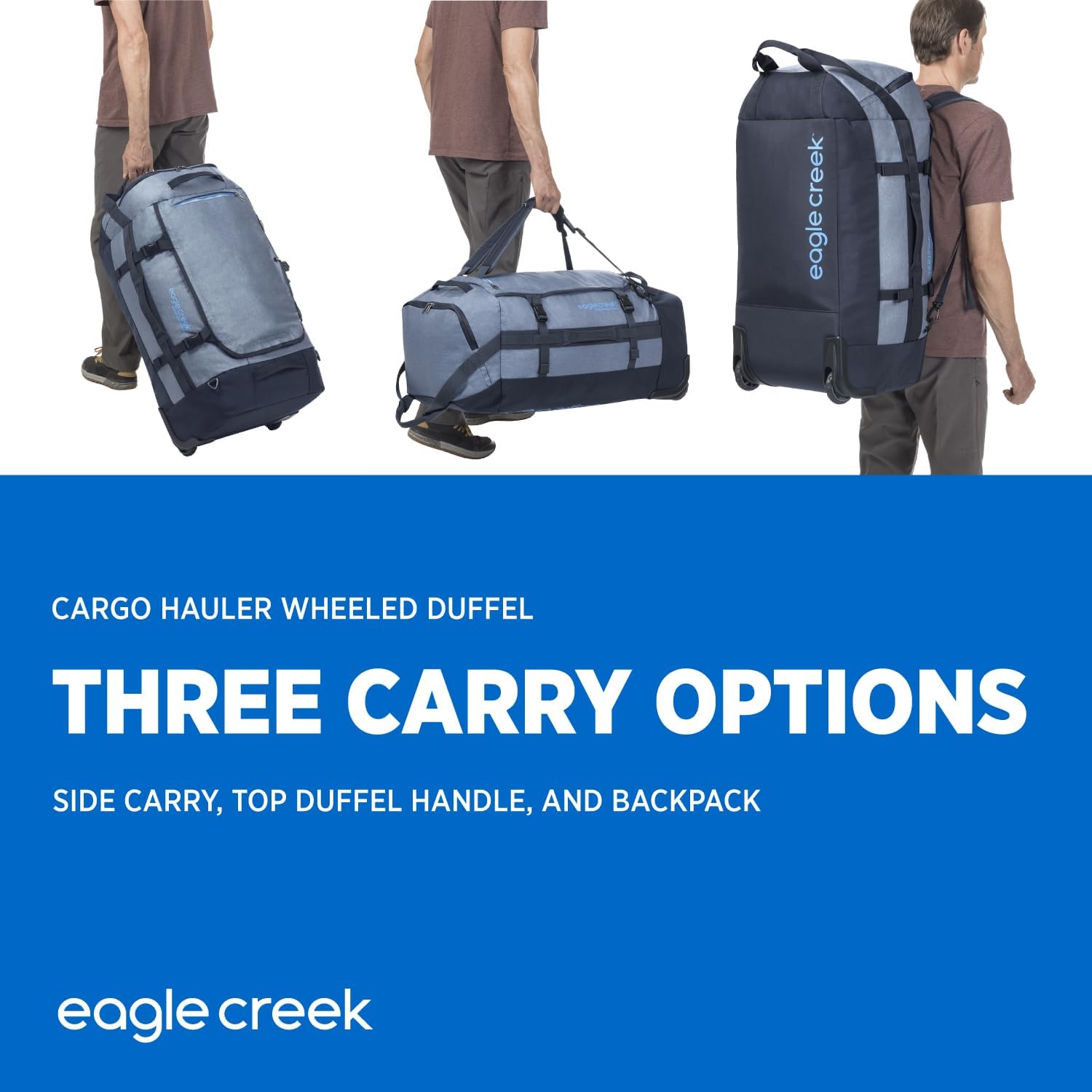 Foto 7 pulgar | Bolsa De Viaje Eagle Creek Cargo Hauler Con Ruedas, 130 L, Color Verde Pato - Venta Internacional.