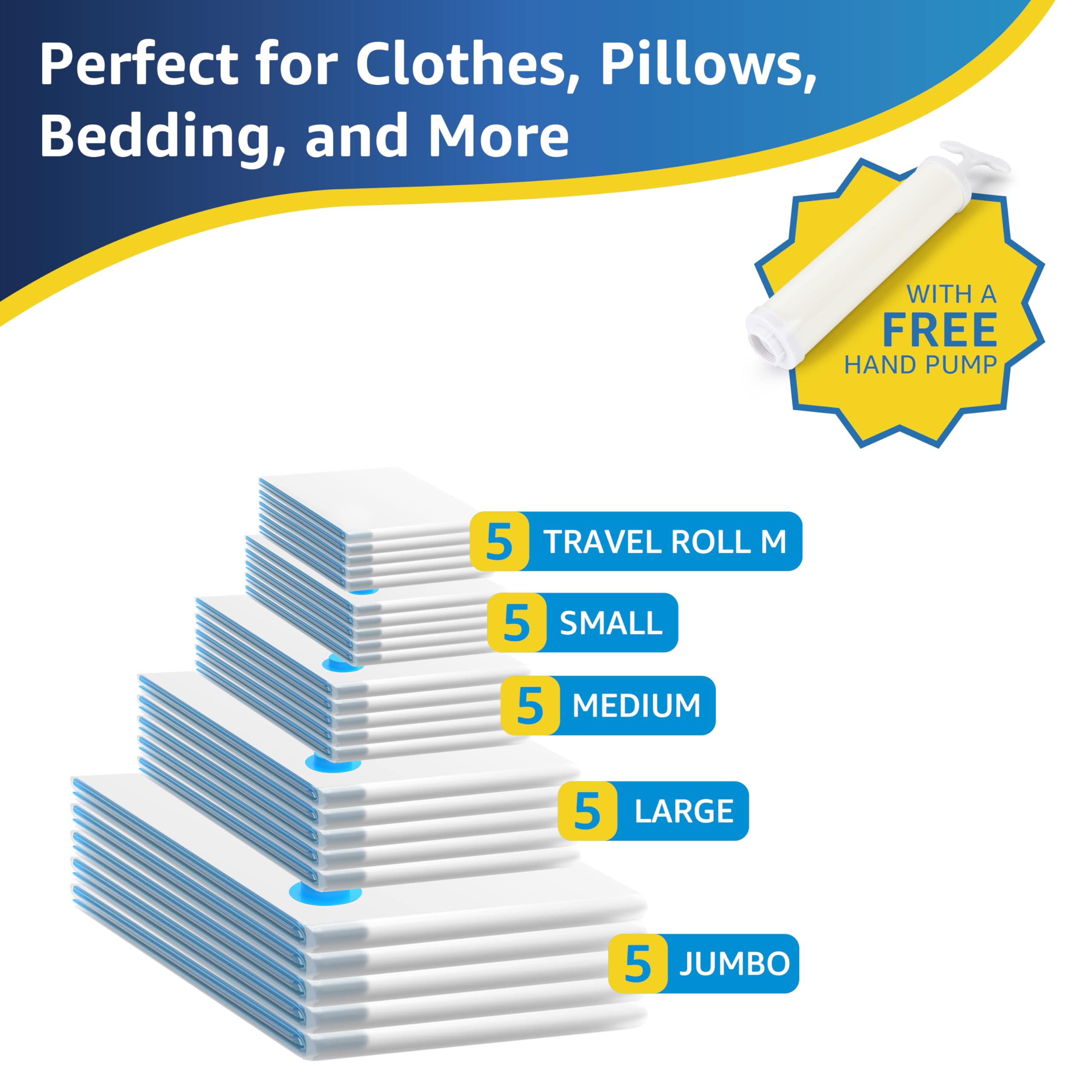 Foto 4 pulgar | Bolsas Que Ahorran Espacio Simple Deluxe, Paquete De 25 Con Bomba, Ahorro Del 80% - Venta Internacional.